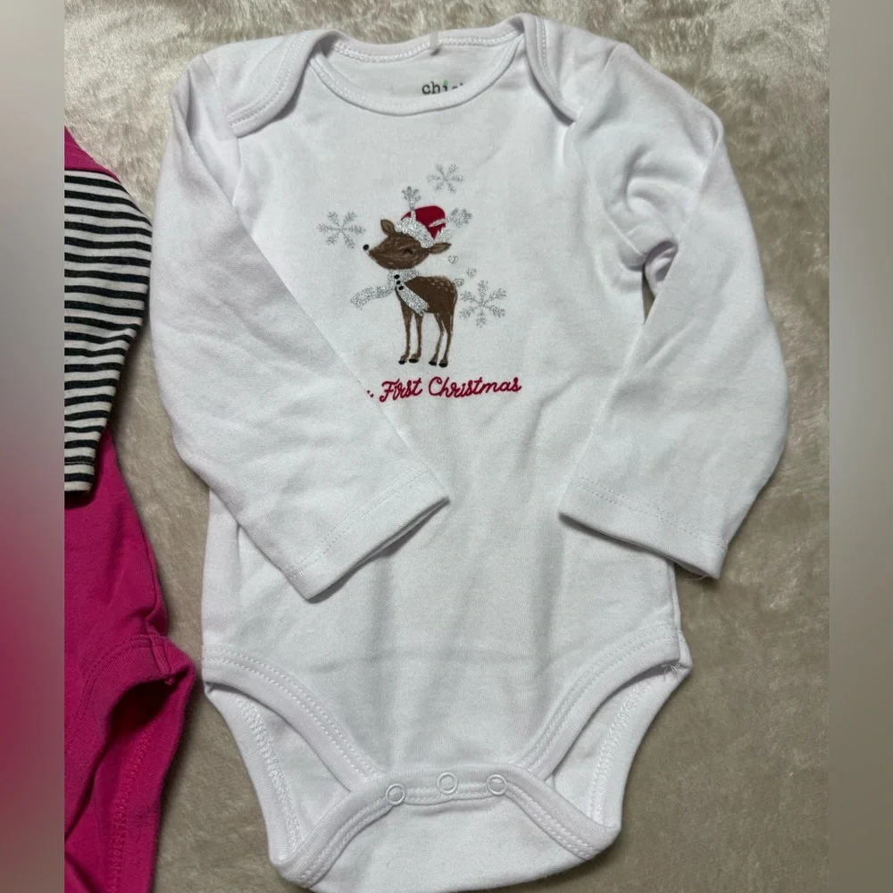 Baby Girl Long Sleeve Bodysuits Onesies Bundle | 12M | Chickpea and more